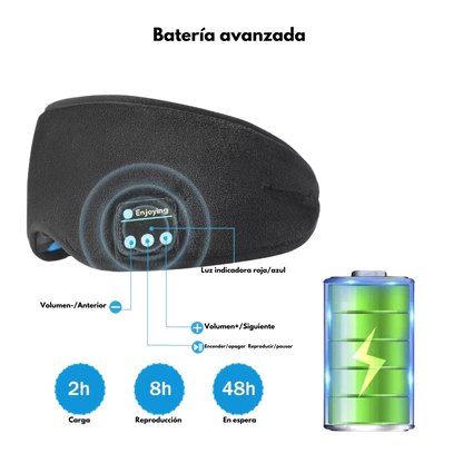 Antifaz para dormir con audífonos bluetooth