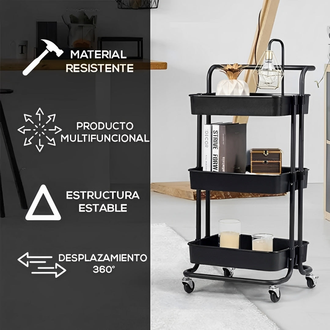 Carrito auxiliar organizador multiusos