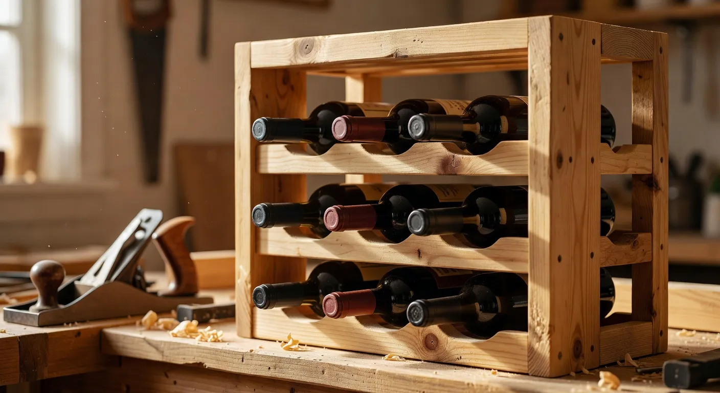 Kako napraviti jednostavan drveni stalak za vino DIY projekt